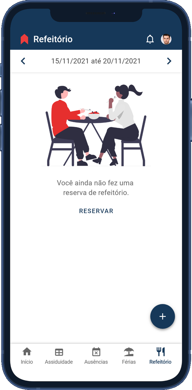 Employee cafeteria booking