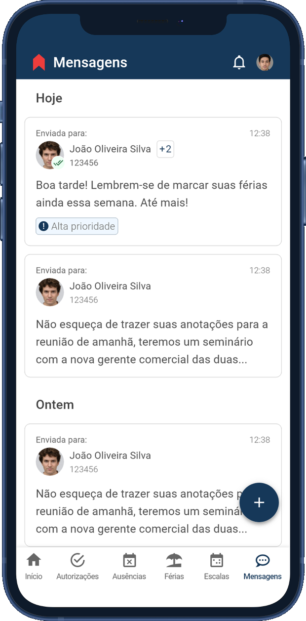 Manager broadcast messages